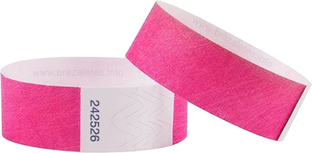 BRAZALETES-TYVEK-ROSA-NEON